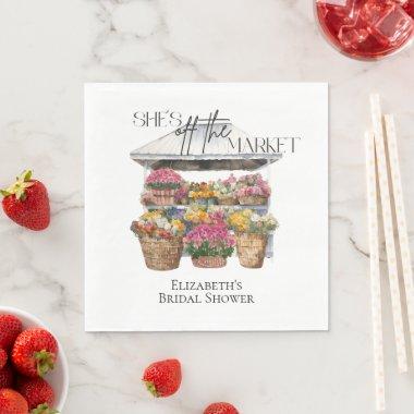 She Is Off The Market Floral Shop  Napkins