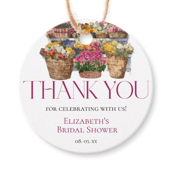 She Is Off The Market Flowers Shop Thank You Favor Tags