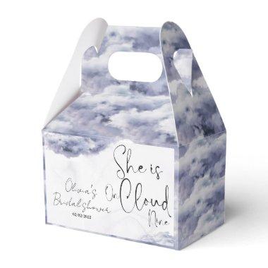 She is on cloud nine  favor boxes