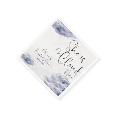 She is on cloud nine bridal shower napkins