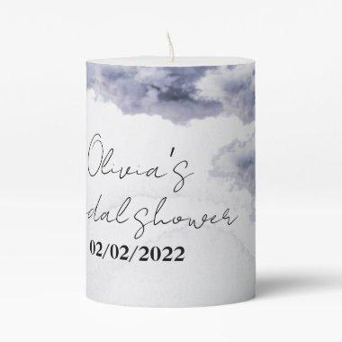 She is on cloud nine  pillar candle