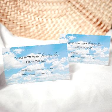 She is on Cloud Nine How Many Kisses Bridal Game Enclosure