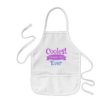 She is the Coolest Flower Girl Ever Kids' Apron