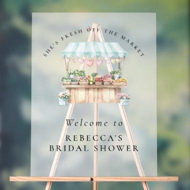 She’s fresh off the market  Welcome Acrylic Sign