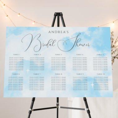 She’s on Cloud Nine Bridal Shower Seating Chart Foam Board