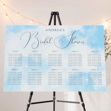 She’s on Cloud Nine Bridal Shower Seating Chart Foam Board