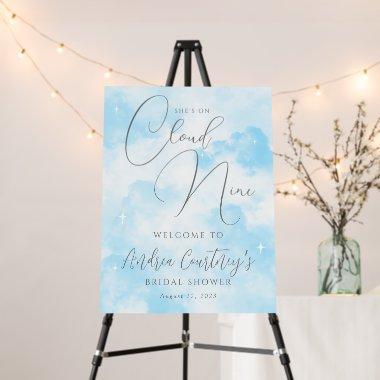 She’s on Cloud Nine Dreamy Blue Bridal Shower Foam Board