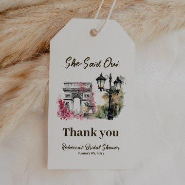 She Said Oui Paris  Parisian Brunch Gift Tags