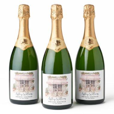 She Said Oui Yes Paris French Cafe  Sparkling Wine Label