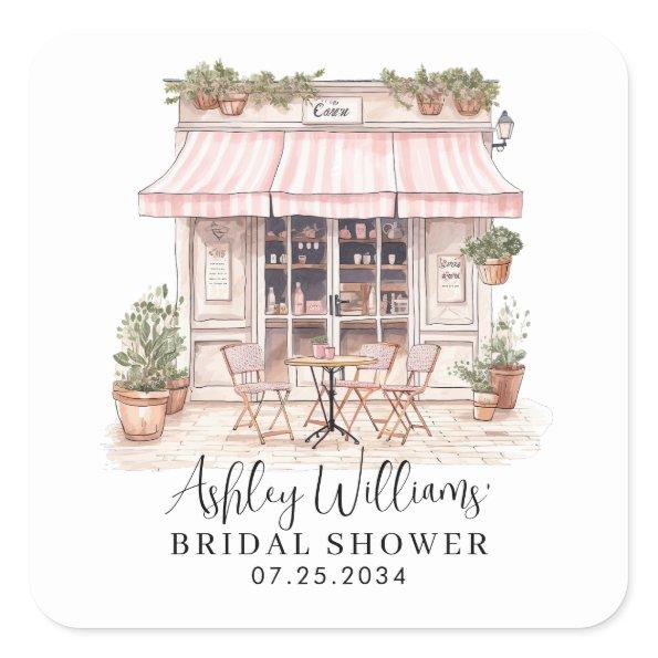 She Said Oui Yes Paris French Cafe  Square Sticker