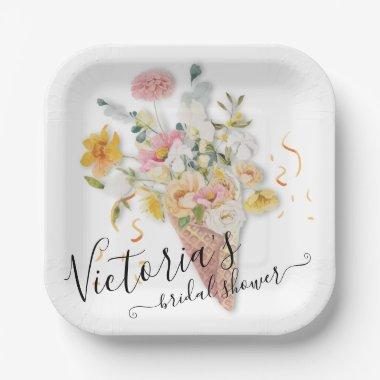 She's been scooped up Bouquet  Paper Plates