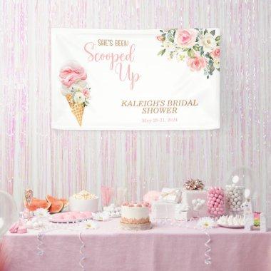 She's Been Scooped Up Bridal Shower Banner