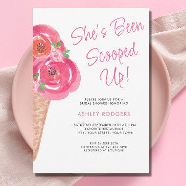 She's Been Scooped Up Bridal Shower Invitations