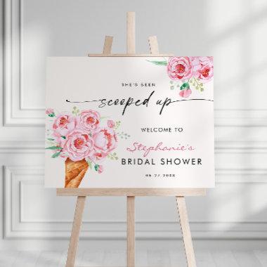 She's Been Scooped Up Bridal Shower Welcome Foam Board