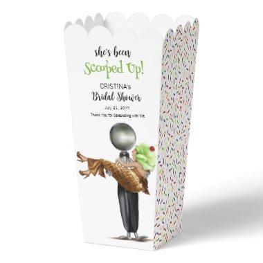 She's Been Scooped Up Chocolate Ice cream Bridal Favor Boxes