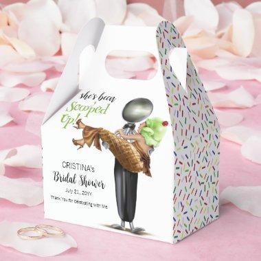 She's Been Scooped Up Chocolate Ice cream Bridal Favor Boxes