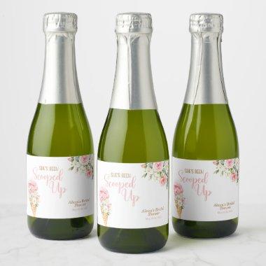 She's Been Scooped Up Custom MINI Sparkling Wine Label