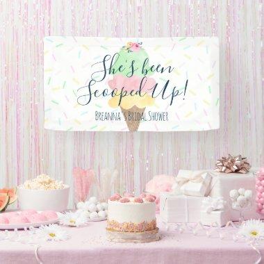 She's Been Scooped Up Ice Cream Bridal Shower Banner