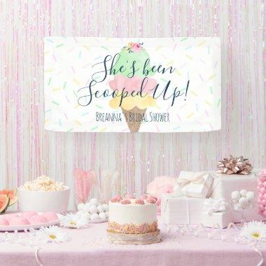 She's Been Scooped Up Ice Cream  Banner