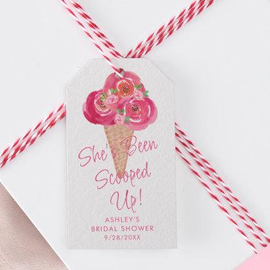 She's Been Scooped Up Ice Cream Bridal Shower Gift Tags