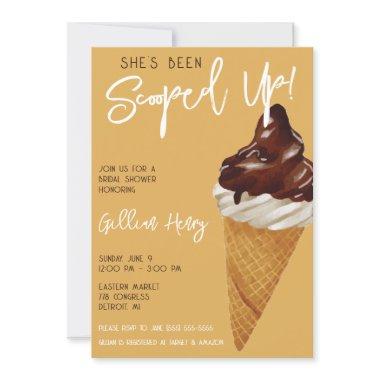 She's Been Scooped Up! Ice Cream Bridal Shower Invitations