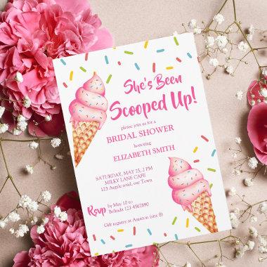 She's been scooped up ice cream bridal shower Invitations