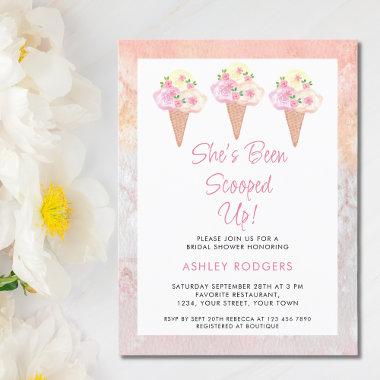 She's Been Scooped Up Ice Cream Bridal Shower Invitation PostInvitations