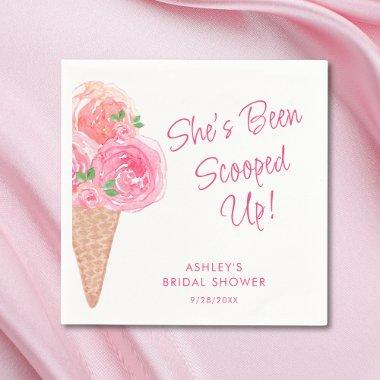 She's Been Scooped Up Ice Cream  Napkins