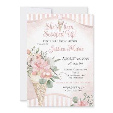 She's Been Scooped Up Ice Cream Shower Invitations