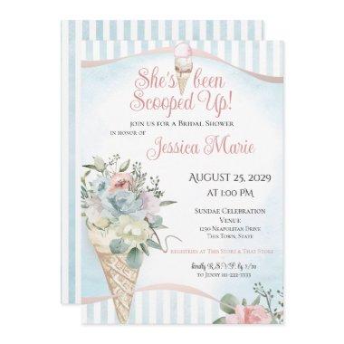 She's Been Scooped Up Ice Cream Shower Invitations