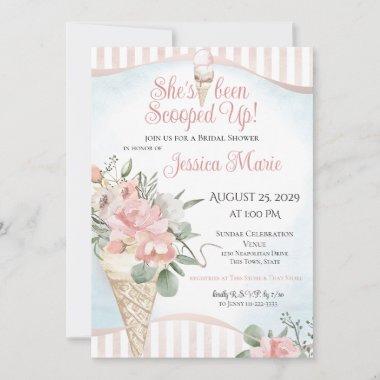 She's Been Scooped Up Ice Cream Shower Invitations