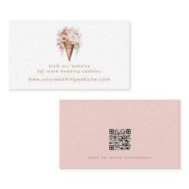 She's Been Scooped Up Ice Cream Wedding Website Enclosure