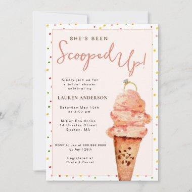 She's been scooped up Pink Bridal Shower Invitations