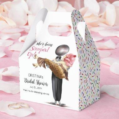 She's Been Scooped Up Strawberry Ice cream Bridal Favor Boxes