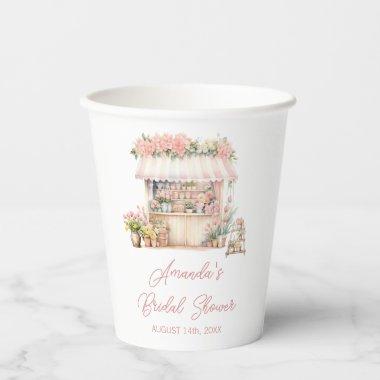 She's Fresh Off the Market Floral  Paper Cups