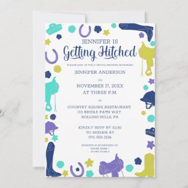 She's Getting Hitched Fun Equestrian Bridal Shower Invitations