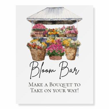 She's Off Market Floral Elegant Script Bloom Bar Foam Board