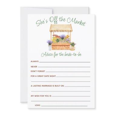 She's Off the Market Bridal Shower Advice Cards