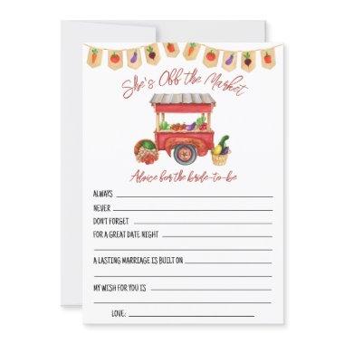 She's Off the Market Bridal Shower Advice Cards