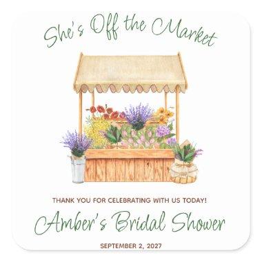 She's Off the Market  Square Sticker
