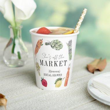 She's Off the Market Farmers' Market  Paper Cups