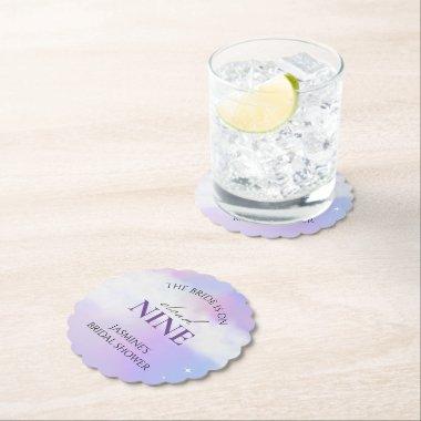She's on cloud 9  Decor Dreamy Pastel Paper Coaster