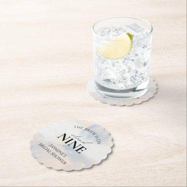 She's on cloud 9  Decor Dreamy Pastel Paper Coaster