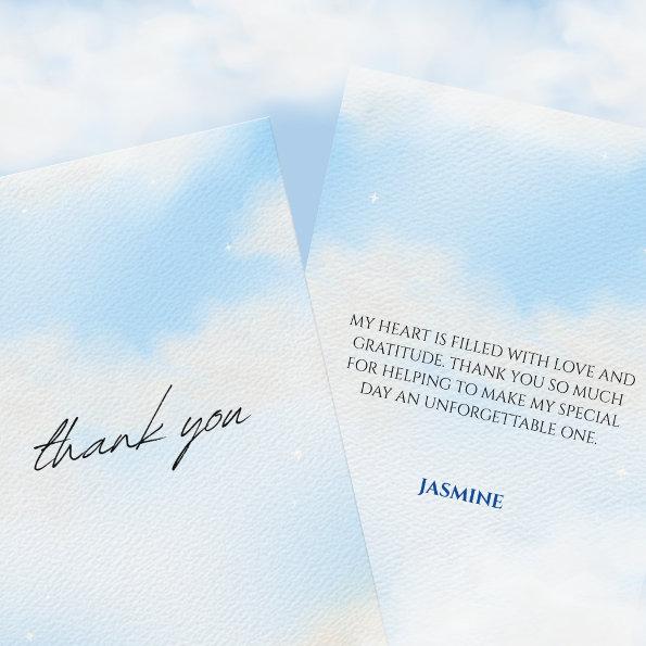 She's on cloud 9  Dreamy Sky Pastel T Thank You