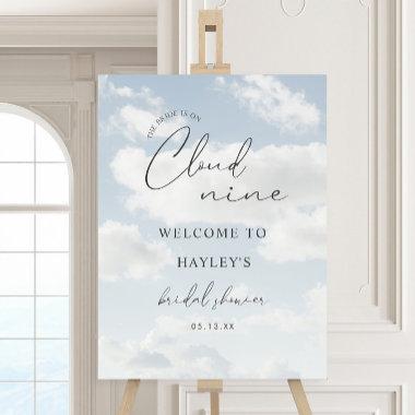 She's On Cloud 9 Bridal Shower Welcome Sign