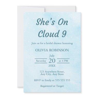 She's On Cloud 9 Dreamy Sky Blue