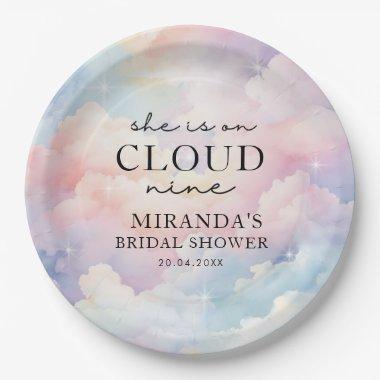 She's on Cloud 9 Dreamy Stars  Paper Plates