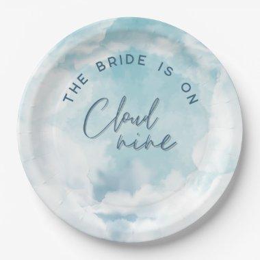 She's on cloud 9 Elegant  Dreamy Paper Plates