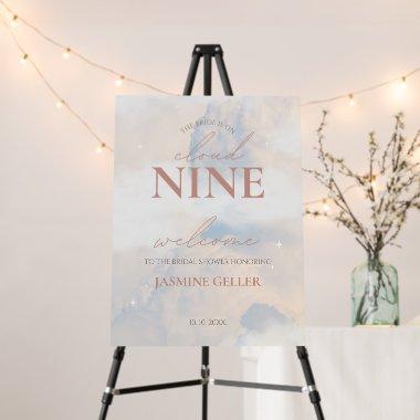 She's on cloud 9 Elegant Bridal Shower Welcome Foam Board