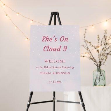 She's On Cloud 9 Pastel Bridal Shower Welcome Foam Board